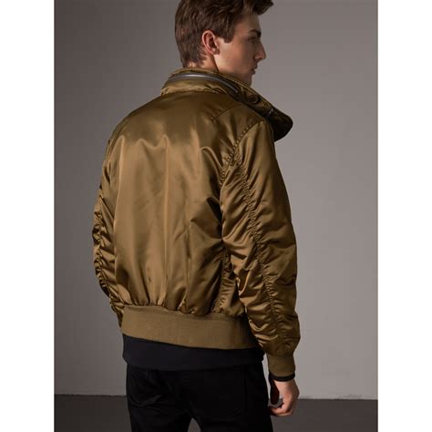 burberry bomber jacket brown|burberry military jacket.